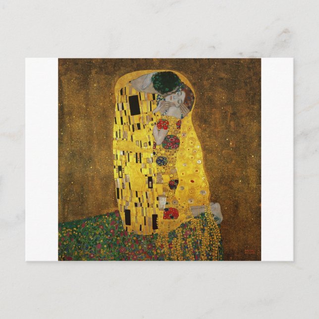 Gustav Klimt Der Kiss Postkarte (Vorderseite)