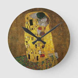 Gustav Klimt Der Kiss Runde Wanduhr