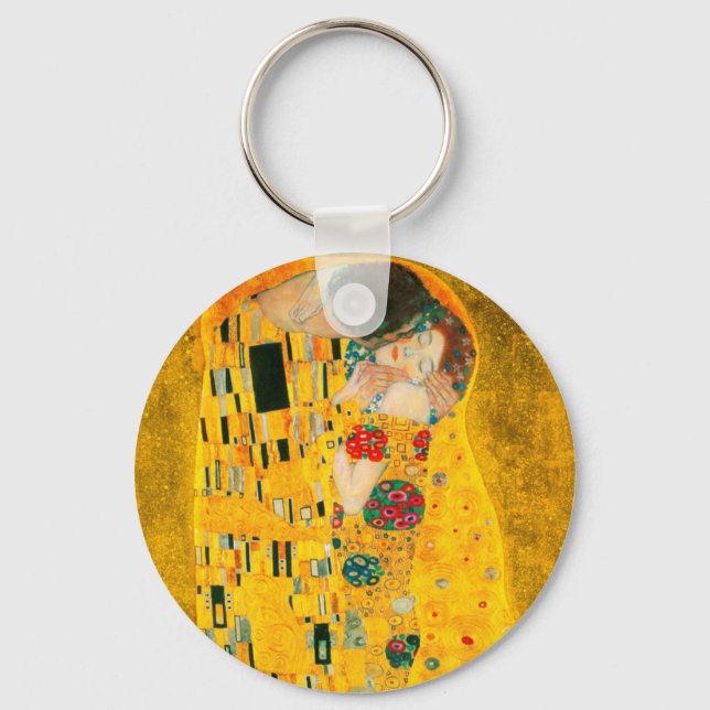 Gustav Klimt Der Kiss Schlüsselanhänger (Vorderseite)