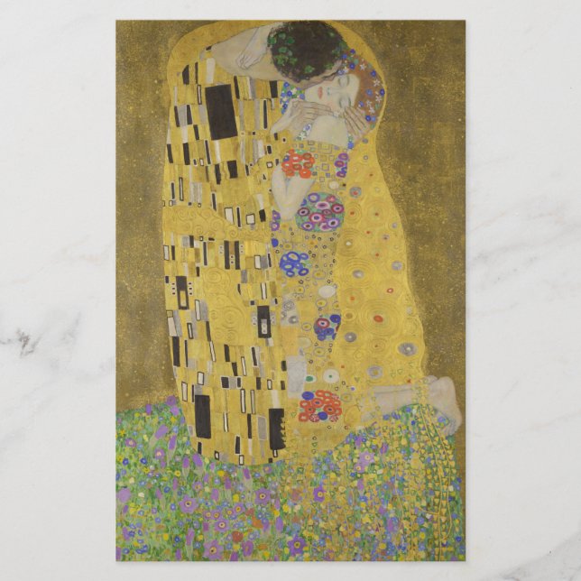 Gustav Klimt "Der Kuss" Briefpapier (Vorderseite)