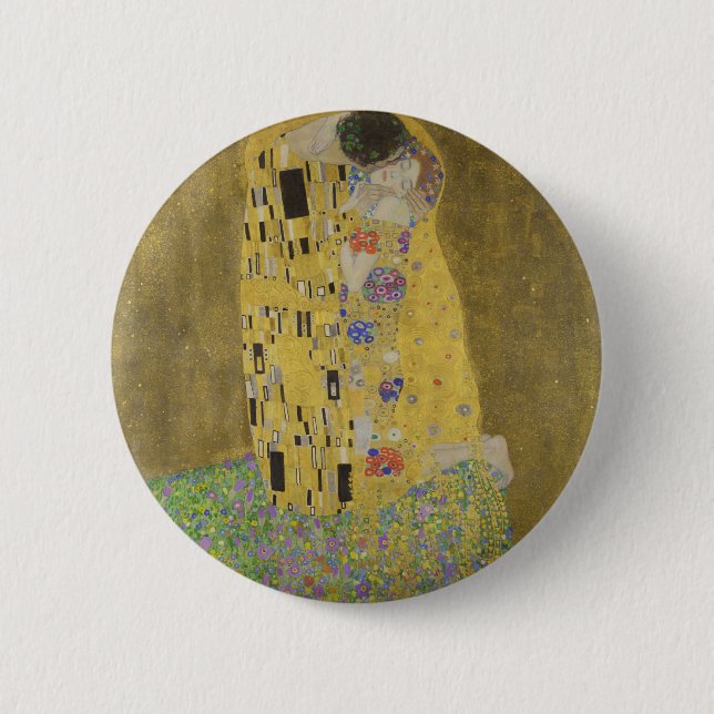 Gustav Klimt "Der Kuss" Button (Vorderseite)