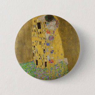 Gustav Klimt "Der Kuss" Button