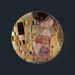 Gustav Klimt ~ der Kuss Button<br><div class="desc">Klimt 1862-1918,  Gustav,  Baumgarten bei Wien,  Österreich</div>