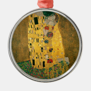 Gustav Klimt //der Kuss //Der Kuss Silbernes Ornament