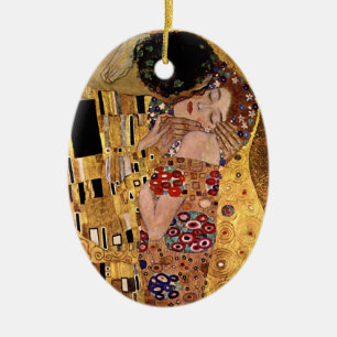 Gustav Klimt: Der Kuss (Detail) Keramikornament