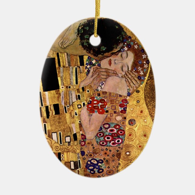 Gustav Klimt: Der Kuss (Detail) Keramikornament (Vorne)
