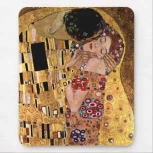 Gustav Klimt: Der Kuss (Detail) Mousepad