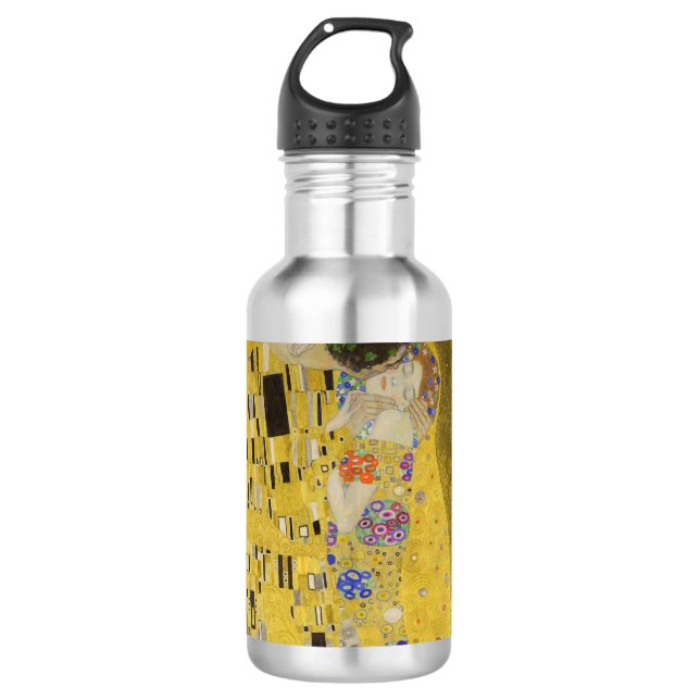 Gustav Klimt - Der Kuss Edelstahlflasche (Vorderseite)