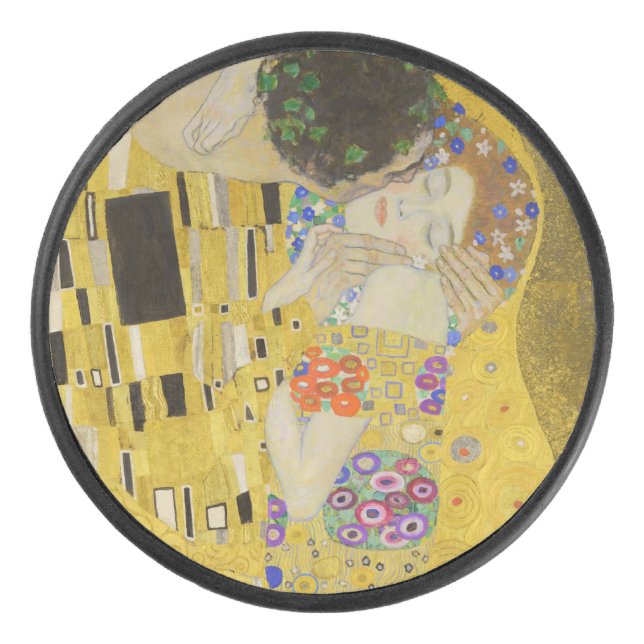 Gustav Klimt - Der Kuss Eishockey Puck (Vorderseite)