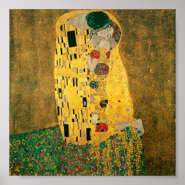 Gustav Klimt - Der Kuss (El Beso, Le Baiser) Poster (Vorne)
