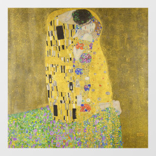 Gustav Klimt - Der Kuss Fensteraufkleber