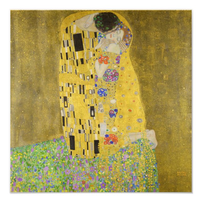 Gustav Klimt - Der Kuss Fotodruck (Vorne)