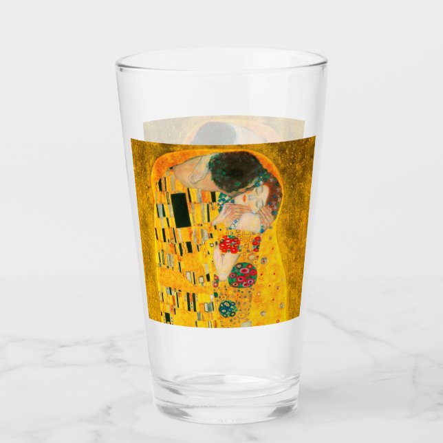 Gustav Klimt Der Kuss Glas (Vorderseite)