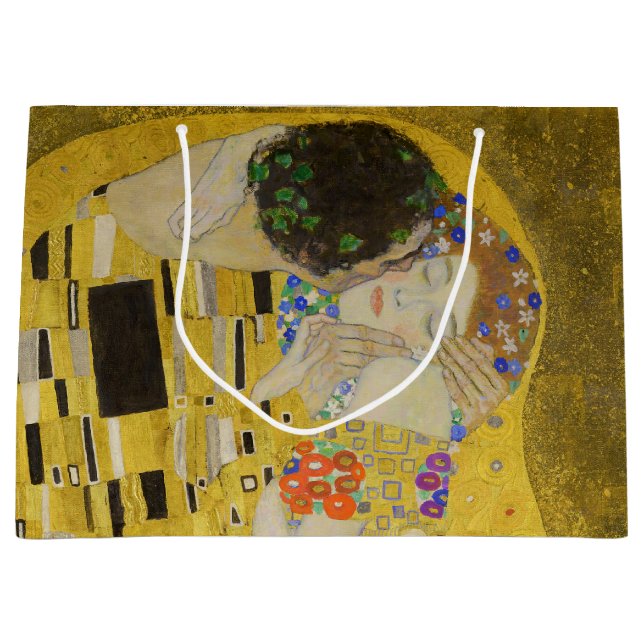 Gustav Klimt - Der Kuss Große Geschenktüte (Vorderseite)