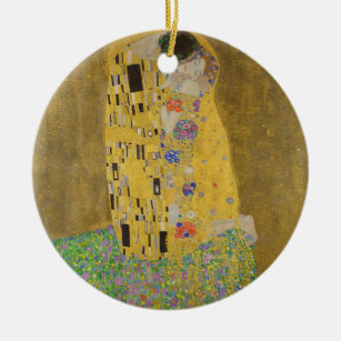 Gustav Klimt "Der Kuss" Keramikornament