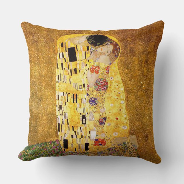 Gustav Klimt "der Kuss " Kissen (Vorderseite)