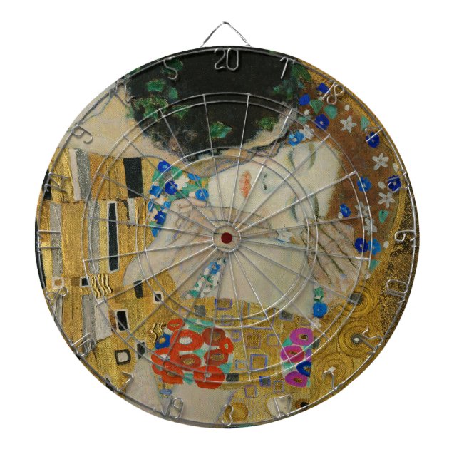 Gustav Klimt Der Kuss Klassisches Gemälde Dartscheibe (vorne)