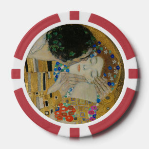Gustav Klimt Der Kuss Klassisches Gemälde Pokerchips