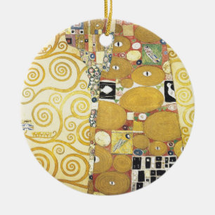 Gustav Klimt - Der Kuss - Klassisches Kunstwerk Keramik Ornament