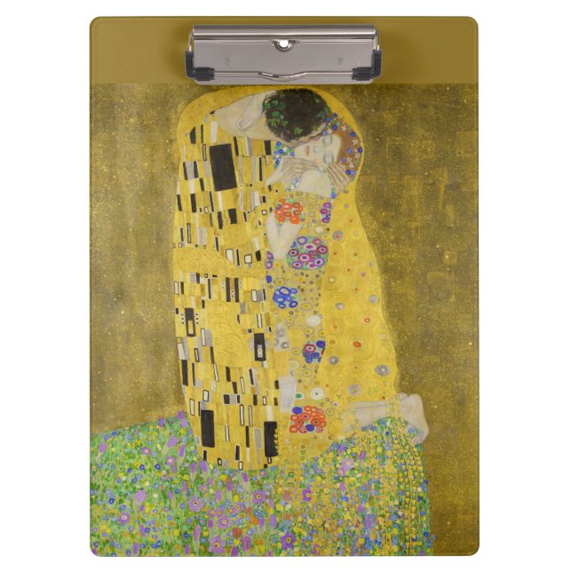 Gustav Klimt - Der Kuss Klemmbrett (Vorderseite)