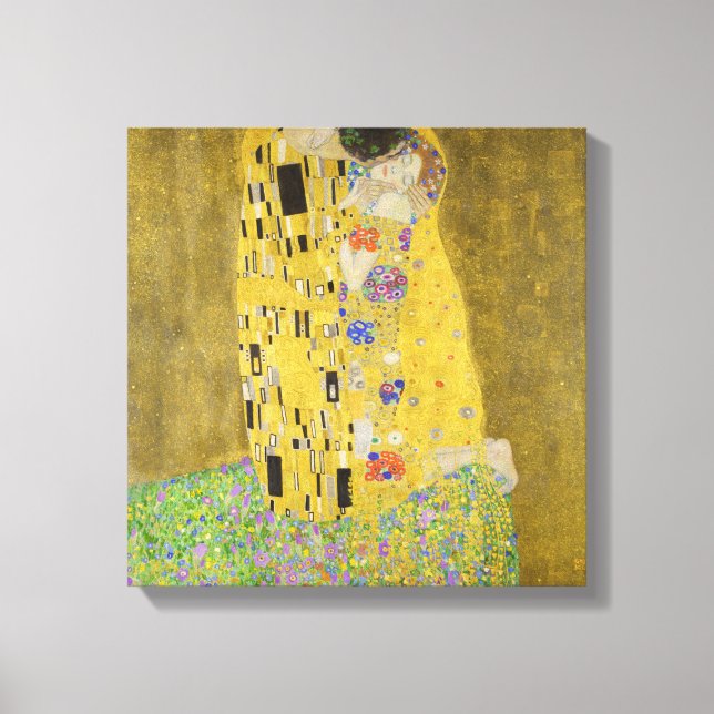 Gustav Klimt - Der Kuss Leinwanddruck (Vorderseite)
