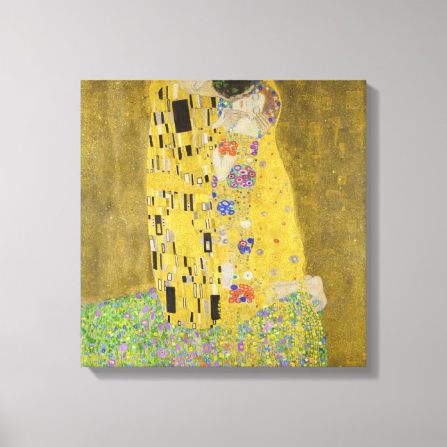 Gustav Klimt - Der Kuss Leinwanddruck (Vorderseite)