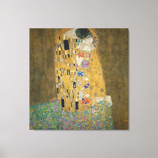 Gustav Klimt - Der Kuss Leinwanddruck (Vorderseite)