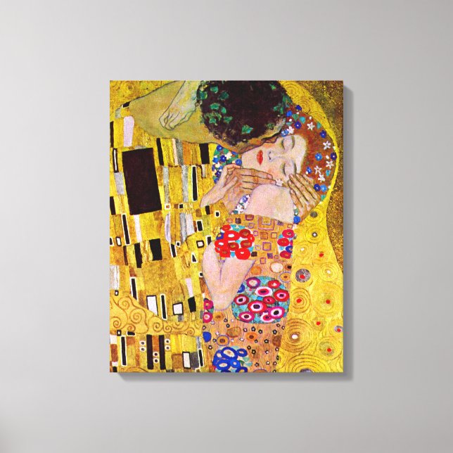 Gustav Klimt - Der Kuss Leinwanddruck (Vorderseite)