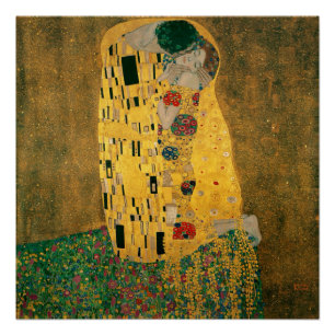 Gustav Klimt Der Kuss (Liebende) GalerieHD Vintage Poster