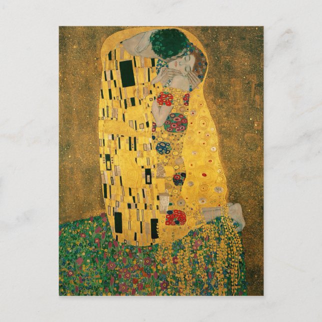 Gustav Klimt Der Kuss (Liebhaber) GalerieHD Vintag Postkarte (Vorderseite)