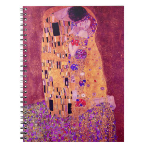 Gustav Klimt Der Kuss Lila Notizblock