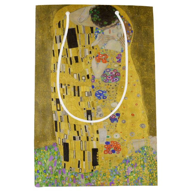 Gustav Klimt - Der Kuss Mittlere Geschenktüte (Vorderseite)
