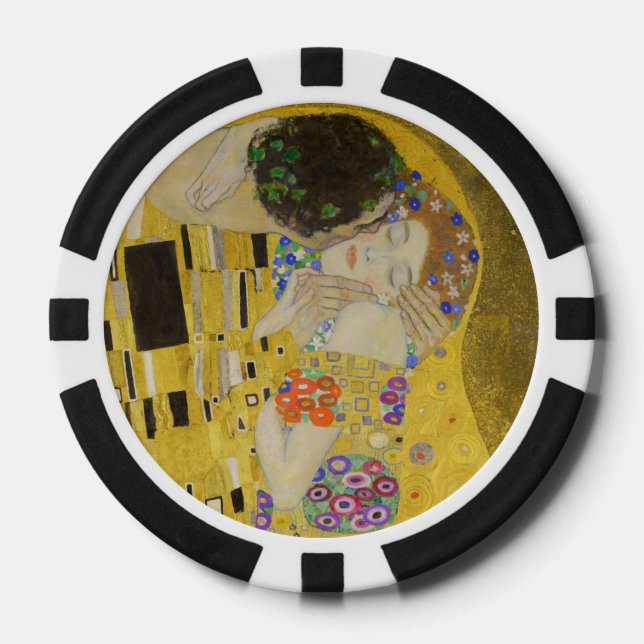 Gustav Klimt - Der Kuss Pokerchips (Vorderseite)