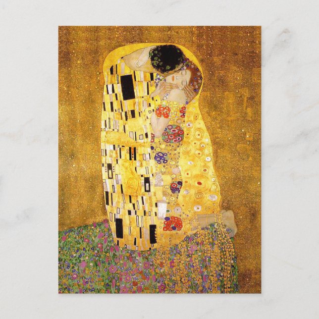 Gustav Klimt "der Kuss " Postkarte (Vorderseite)