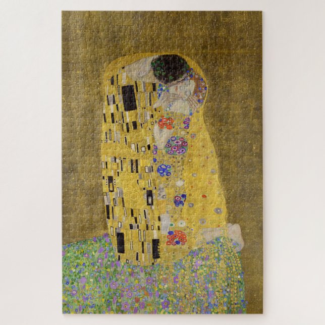 Gustav Klimt - Der Kuss Puzzle (Vertikal)