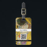Gustav Klimt - Der Kuss - QR-Code Gepäckanhänger<br><div class="desc">Der Kuss - Gustav Klimt 1907-1908</div>