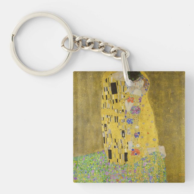 Gustav Klimt - Der Kuss Schlüsselanhänger (Vorderseite)