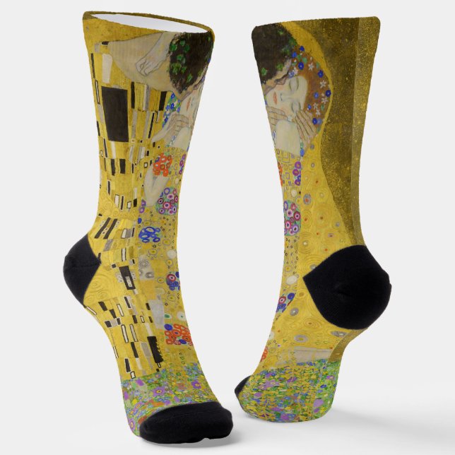 Gustav Klimt - Der Kuss Socken (Gewinkelt)