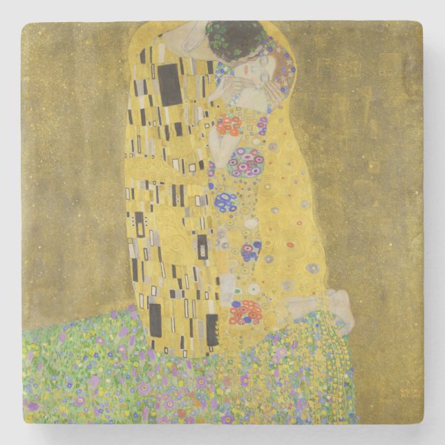 Gustav Klimt - Der Kuss Steinuntersetzer (Vorderseite)