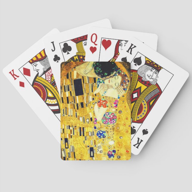Gustav Klimt - Der Kuss/Valentinstag Spielkarten (Rückseite)