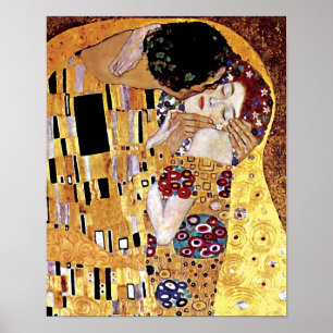 Gustav Klimt - Der Kuss - Vintage Art Nouveau Poster