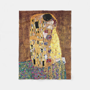 Gustav Klimt - Der Kuss - Vintager Jugendstil Fleecedecke