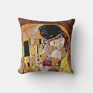 Gustav Klimt - Der Kuss - Vintager Jugendstil Kissen