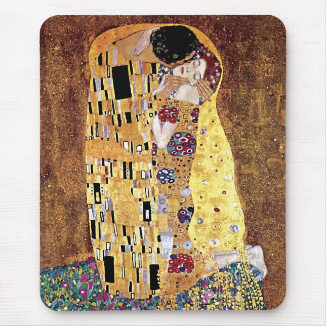 Gustav Klimt - Der Kuss - Vintager Jugendstil Mousepad (Vorne)