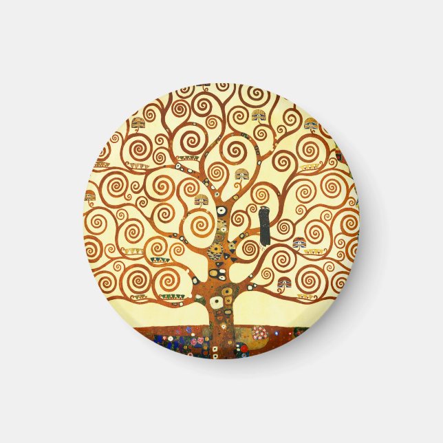 Gustav Klimt Der Mensch und die Weintrauben Magnet (Vorne)