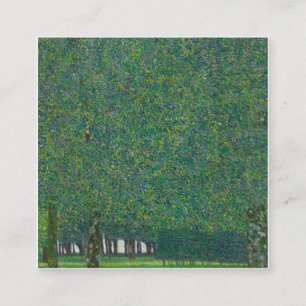 Gustav Klimt - Der Park Quadratische Visitenkarte