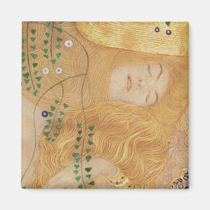 Gustav Klimt   Detail der Wasserläufe I Magnet