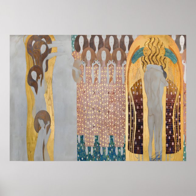 Gustav Klimt - Die Beethoven-Frieze, Details Poster (Vorne)
