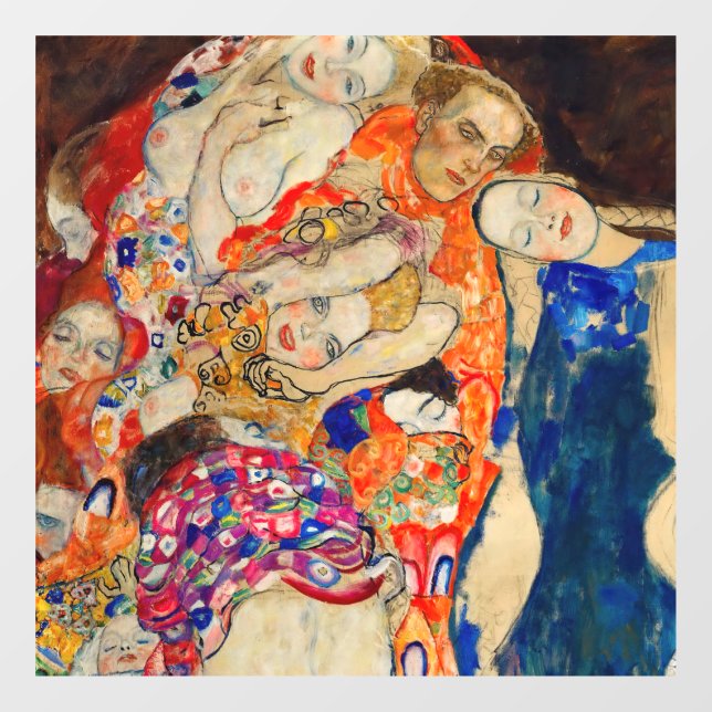 Gustav Klimt - Die Brücke (unvollendet) Fensteraufkleber (Blatt)