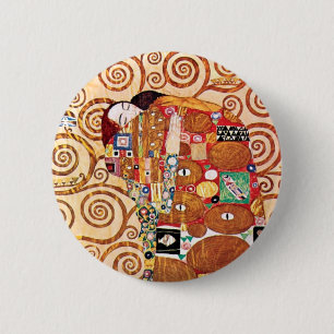 Gustav Klimt - Die Embrace - Kunstmalerei Button